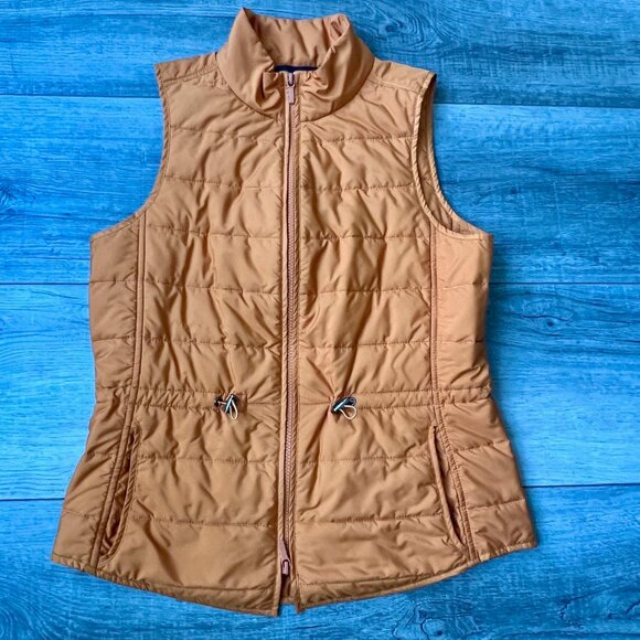 Lafayette 148 New York Burnt Orange Quilted Puffer Vest Pockets Warm Office Hike - Picture 1 of 8